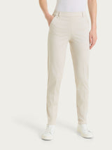 Pantalone chino slim con tasche in Satin Power Bianchi Donna - Ragno