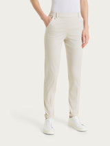 Pantalone chino slim con tasche in Satin Power Bianchi Donna - Ragno