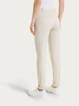 Pantalone chino slim con tasche in Satin Power Bianchi Donna - Ragno