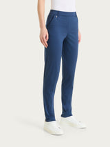 Pantalone chino slim con tasche in Satin Power Blu Donna - Ragno