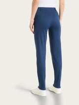 Pantalone chino slim con tasche in Satin Power Blu Donna - Ragno