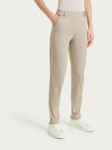 Pantalone chino slim con tasche in Satin Power Marroni Donna - Ragno
