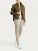 Pantalone chino slim con tasche in Satin Power Marroni Donna - Ragno