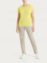 Pantalone chino slim con tasche in Satin Power Marroni Donna - Ragno