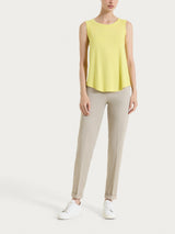 Pantalone chino slim con tasche in Satin Power Marroni Donna - Ragno