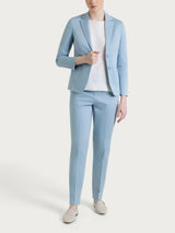 Pantalone chino slim con tasche in Satin Power Azzurri Donna - Ragno