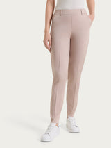 Pantalón chino con bolsillos en Satin Power rosa para mujer - Ragno