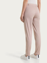 Pantalón chino con bolsillos en Satin Power rosa para mujer - Ragno