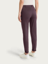 Pantalone chino slim con tasche in Satin Power Viola Donna - Ragno