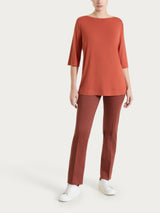 Pantalone capri dritto in Satin Power Marroni Donna - Ragno