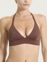 Reggiseno a triangolo in Microfibra Stretch Marroni Donna - Ragno