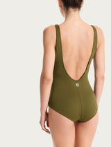 Costume intero con sostegno in microfibra stretch Verdi Donna - Ragno