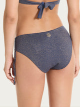 Slip regolabile in Microfibra Stretch Lurex Blu Donna - Ragno