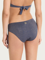 Slip regolabile in Microfibra Stretch Lurex Blu Donna - Ragno