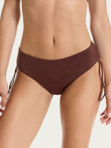 Slip regolabile in Microfibra Stretch Lurex Marroni Donna - Ragno