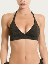 Reggiseno a triangolo in Microfibra Stretch Lurex Neri Donna - Ragno