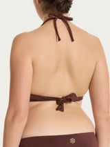 Reggiseno a triangolo in Microfibra Stretch Lurex Marroni Donna - Ragno
