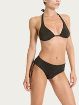 Reggiseno a triangolo personalizzabile in Microfibra Stretch Lurex Neri Donna - Ragno