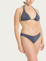 Reggiseno a triangolo personalizzabile in Microfibra Stretch Lurex Blu Donna - Ragno
