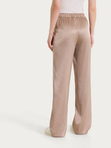 Pantalone ampio in Stretch Satin Marroni Donna - Ragno