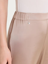 Pantalone ampio in Stretch Satin Marroni Donna - Ragno