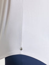 Camiseta en Viscosa Blanco Summer con Cuello en V y Manga 3/4 - Ragno