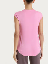 Maglietta con scollo a V incrociato in Viscosa Summer Rosa Donna - Ragno