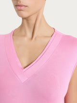 Maglietta con scollo a V incrociato in Viscosa Summer Rosa Donna - Ragno