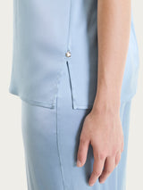 Top con spalla larga in Stretch Satin Azzurri Donna - Ragno