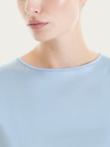 Top con spalla larga in Stretch Satin Azzurri Donna - Ragno