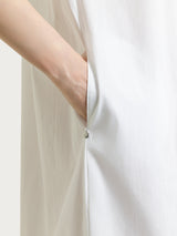 Abito con collo a camicia in Poplin di Cotone Bianchi Donna - Ragno