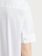 Abito con collo a camicia in Poplin di Cotone Bianchi Donna - Ragno