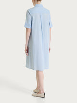 Hemdkragenkleid aus hellblauer Baumwollpopeline Women - Ragno