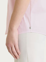 Kimonohemd aus Baumwollpopeline mit rosa Ärmeln für Damen - Ragno