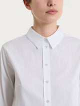 Camicia con manica 3/4 in Poplin di cotone Bianchi Donna - Ragno