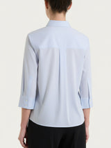 Camicia con manica 3/4 in Poplin di cotone Azzurri Donna - Ragno