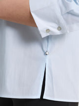 Camicia con manica 3/4 in Poplin di cotone Azzurri Donna - Ragno