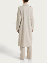 Trench lungo in Compact Light Bianchi Donna - Ragno