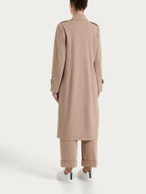 Trench lungo in Compact Light Marroni Donna - Ragno