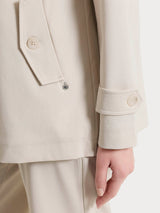 Trench corto in Compact Light Bianchi Donna - Ragno