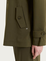 Trench corto in Compact Light Verdi Donna - Ragno