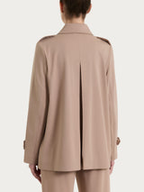 Kurzer Trench-Mantel in Compact Light Brown Women - Ragno