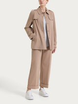 Kurzer Trench-Mantel in Compact Light Brown Women - Ragno