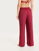 Pantalone ampio con tasche in Mussola Slub Rossi Donna - Ragno