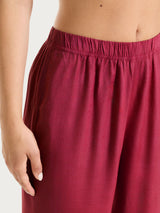 Pantalone ampio con tasche in Mussola Slub Rossi Donna - Ragno