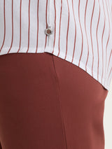 Camicia a righe in EcoSeta Marroni Donna - Ragno