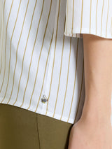 Blusa a righe in EcoSeta Bianchi Donna - Ragno