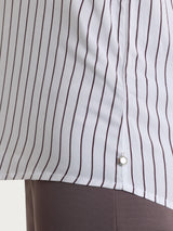 Blusa a righe in EcoSeta Viola Donna - Ragno