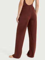 Pantalone ampio tinta unita in Summer Slub Marroni Donna - Ragno