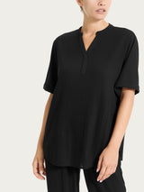 Maglia con scollo a serafino in Summer Slub Neri Donna - Ragno